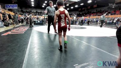 55 lbs Consi Of 4 - Kase Hood, Weatherford Youth Wrestling vs Michael Mairel, Perry Wrestling Academy