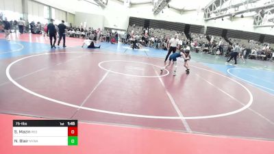 75-I lbs Final - Samuel Mazin, Red Nose WC vs Noah Blair, Newtown (CT) Youth Wrestling