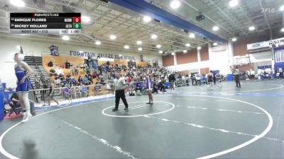 113 lbs Cons. Round 5 - Enrique Flores, Norwalk vs Mickey Holland, Alta Loma