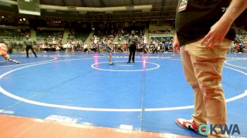 80 lbs Round Of 16 - Brooklynn Daugherty, Broken Arrow Wrestling Club vs Kellen Armstrong, Newcastle Youth Wrestling