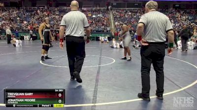 3A 285 lbs Quarterfinal - Jonathan Moore, Ashbrook vs Trevquan Gary, Person