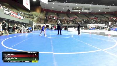 74 lbs Cons. Round 3 - Edgar Arcila, California vs Elijah Neal, California