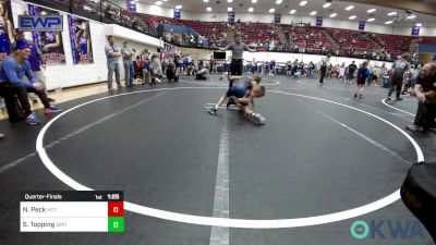 61 lbs Quarterfinal - Newt Peck, Hinton Takedown Club vs Stetson Topping, Smith Wrestling Academy