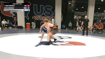 67 kg Cons. Rd Of 16 - Jace Grizzle, Wichita Training Center vs Zach Benson, Western Colorado Wrestling Club