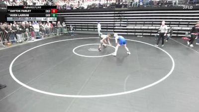 3A 132 lbs Cons. Round 1 - Dayton Farley, Emery vs Koen Labrum, Carbon