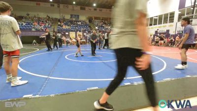 61 lbs Consi Of 4 - Paxtin Hafer, Mannford Pirate Youth Wrestling vs Koen Thurman, Sperry Wrestling Club