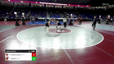 157 lbs Consi Of 32 #1 - Austin Rasmussen, Fairfield Warde vs Jacob Martin, Franklin County