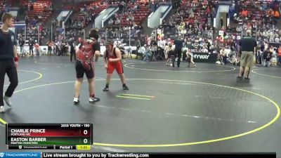 150 lbs Cons. Round 3 - Charlie Prince, Portland WC vs Easton Barber, Manton Monsters