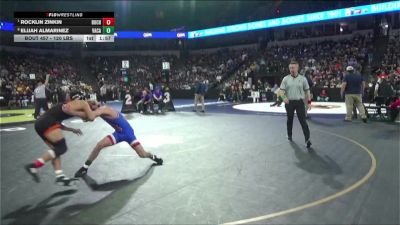 120 lbs Quarterfinal - Rocklin Zinkin, Buchanan (CS) vs Elijah Almarinez, Vacaville (SJ)