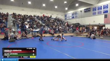 92 lbs 1st Place Match - Olive Lechiara, Temecula vs Angelica Serratos, Hawkeye WC