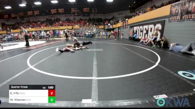 52 lbs Quarterfinal - Gray Fife, Tecumseh Youth Wrestling vs Mason Hileman, Clinton Youth Wrestling