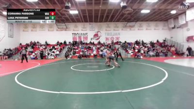 110 lbs Champ. Round 2 - Corianna Parsons, Weiser vs Lana Petersen, Canyon Ridge