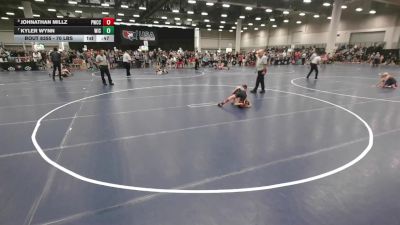 70 lbs Cons. Quarters - Kyler Wynn, Weigh In Club vs Johnathan Millz, Pomona Wrestling Club Colorado