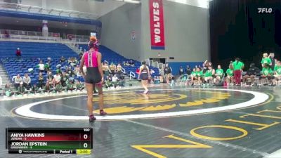 100 lbs Semis & 3rd Wb (16 Team) - Jordan Epstein, Greenbrier vs Aniya Hawkins, Jordan