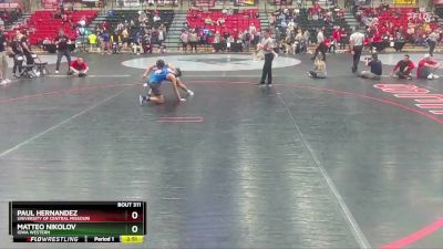 174 lbs Cons. Round 5 - Matteo Nikolov, Iowa Western vs Paul Hernandez, University Of Central Missouri