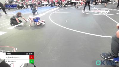 40 lbs Quarterfinal - Jensen Caughlin, Buck Pride Wrestling vs Esther Nealy, Berryhill Wrestling Club