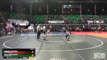 113 lbs Quarterfinal - Parker Rhodes, Susan Moore Hs vs Benjamin Santy, St. John Paul II