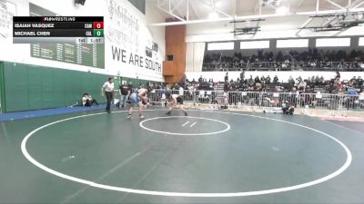 165 lbs Champ. Round 1 - Isaiah Vasquez, Camarillo vs Michael Chen, Calabasas