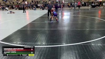 65 lbs Quarterfinal - Savannah Gryczewski, Wave Wrestling Club vs Kassidy Smith, TWC