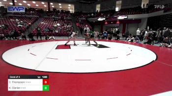 155 lbs Consi Of 4 - Claudia Thompson, Shawnee High School Girls vs Kailanie Clarke, Stillwater High School Girls