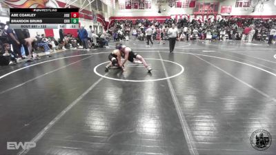 132 lbs Cons. Round 3 - Brandon Bruns, Christopher vs Abe Coakley, Junipero Serra