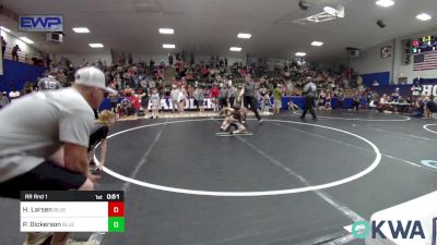 46 lbs Rr Rnd 1 - Hunter Larsen, Blue Devil Wrestling vs Preslie Dickerson, Blue Devil Wrestling