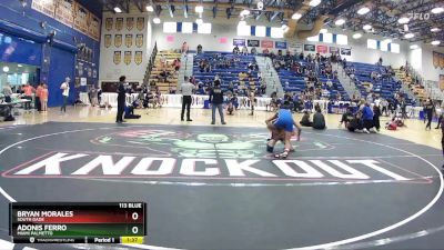 113 Blue 1st Place Match - Bryan Morales, South Dade vs Adonis Ferro, Miami Palmetto