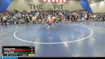 92 lbs Cons. Round 2 - Bliss Evans, Cougars Wrestling Club vs Caleb Olson, Logan Grizz