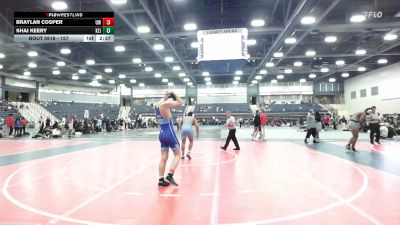 157 lbs Semifinal - Braylan Cosper, Winesburgh vs Shai Keery, Keiser University