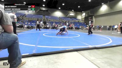 95-105 lbs Rr Rnd 1 - Milan Wright, KIPP TULSA vs Aubrey Reynolds, Searcy Youth Wrestling Club