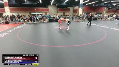 144 lbs Cons. Round 2 - Emmanuel Garcia, Cowboy/Cowgirl Wrestling Club vs Landen Perilman, Global Wrestling Club