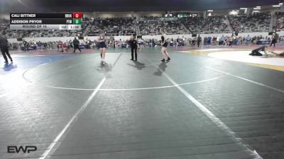 160 lbs Round Of 16 - Cali Bittner, Broken Arrow Girls Junior High vs Addison Pryor, Pryor Tigers Wrestling