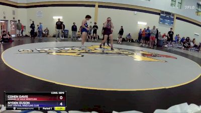 157 lbs Cons. Semi - Cohen Davis, Legends Of Gold Wrestling vs Nyden Euson, East Central Wrestling Club