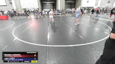 120 lbs Quarterfinal - Braden Johnson, CrassTrained: Weigh In Club vs Liam Carey, Sarbacker Wrestling Academy