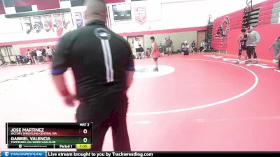 187 lbs Round 2 - Gabriel Valencia, Toppenish USA Wrestling Club vs Jose Martinez, Victory Wrestling-Central WA