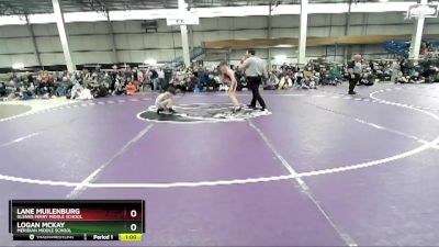 80 lbs Cons. Round 3 - Lane Muilenburg, Glenns Ferry Middle School vs Logan McKay, Meridian Middle School