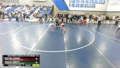 80 lbs Cons. Round 3 - McKynli Massey, Uintah Girls Wrestling Club vs Preslie Abbott, Sanderson Wrestling Academy