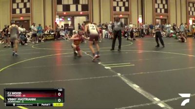 120 lbs Finals (8 Team) - CJ Wood, Smittys Barn vs Vinny Mastrianni, Journeymen