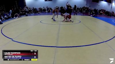 120 lbs Cons. Semi - Caleb Thompson, New River WC vs Matteo De Filippo, Great Neck Wrestling Club