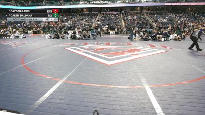 4A 138 lbs Quarterfinal - Caleb Saldana, Uwharrie Charter Academy vs Cayden Laws, Rutherfordton-Spindale Central High School