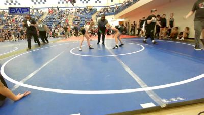 100-105 lbs Rr Rnd 3 - Maddie Burkhart, Tulsa Blue T Panthers vs Pearl Cruise, Claremore Wrestling Club