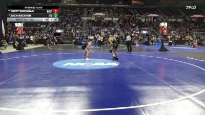 125 lbs Champ. Round 2 - Zach Beckner, Ferrum vs Brett Birchman, Wartburg