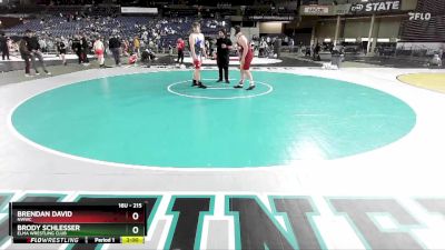 215 lbs Round 3 - Brendan David, NWWC vs Brody Schlesser, Elma Wrestling Club