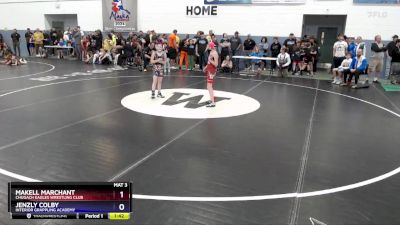 67 lbs Semifinal - Jenzly Colby, Interior Grappling Academy vs MaKell Marchant, Chugach Eagles Wrestling Club