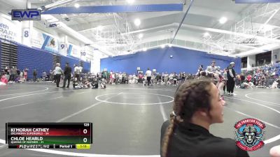 125 lbs Semis (4 Team) - Ki`Morah Cathey, Oklahoma Supergirls vs Chloe Hearld, Queens Of Mayhem