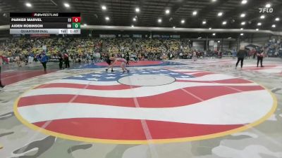 160 lbs Quarterfinal - Aiden Robinson, Roosevelt Mustangs vs Parker Marvel, Eastside United
