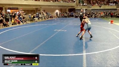 61 lbs Champ. Round 1 - Kael Schut, STMA (St. Michael/Albertville) vs Brady Buker, Hutchinson