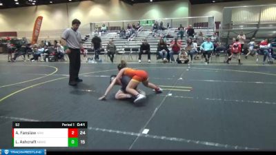 92 lbs Finals (8 Team) - Levi Ashcraft, NBWC vs Aubrie Fanslaw, ARES White