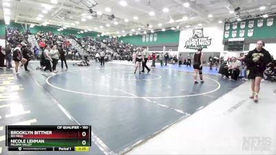 160 lbs Cons. Round 4 - Nicole Lehman, Paloma Valley vs Brooklyn Bittner, Rio Mesa