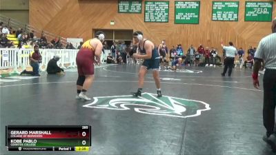 285 lbs Quarterfinal - Kobe Pablo, Cerritos College vs Gerard Marshall, College Of Redwoods